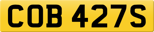 COB 427S private number plate